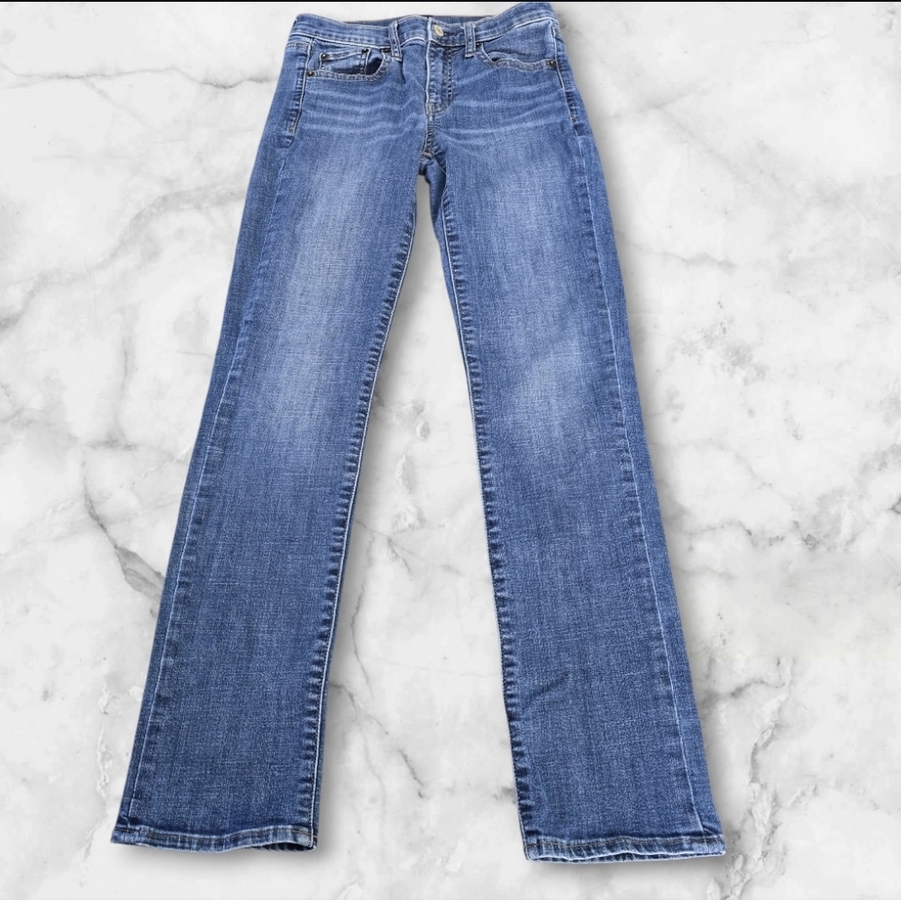 GAP Women's Blue Denim Classic Straight Leg Jeans SIZE : 26R
